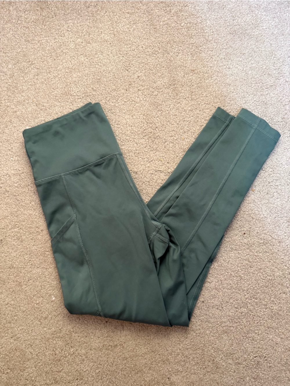 American Eagle Outfitters Olive Green High-Waist Leggings